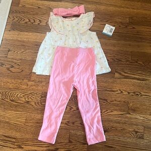 Little Me 2 piece set and headband